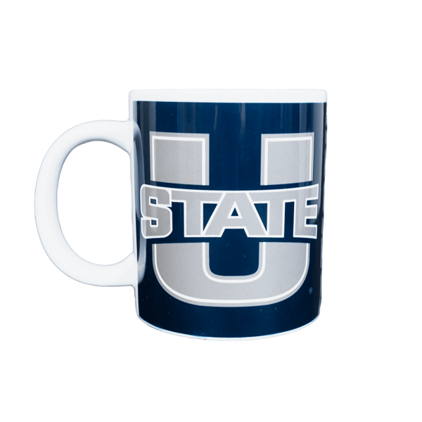 U-State, Aggies, Navy, Gray, White, Ceramic, Mug